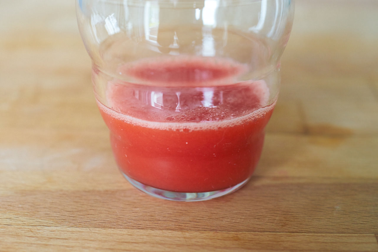 Erdbeersaft aus dem Slow Juicer