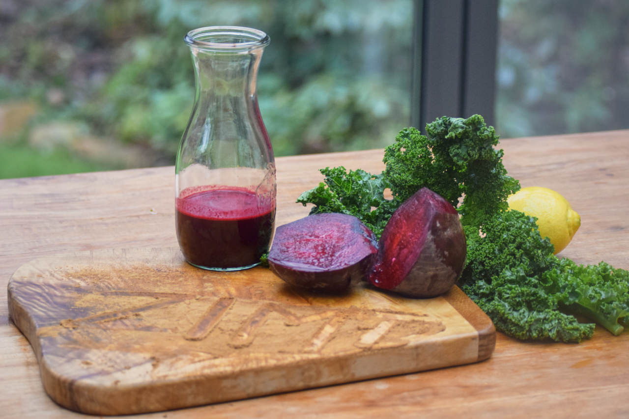 Rote Beete Grünkohl Birne Saft