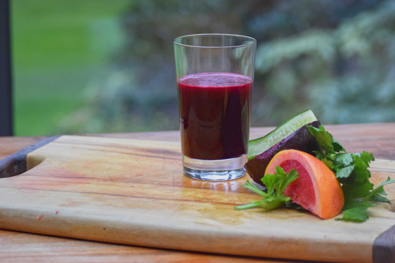 Rote Beete Salatgurke Grapefruit Saft